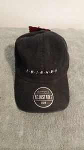 New With Tags Adjustable "Friends " Black Baseball Cap - Picture 1 of 4