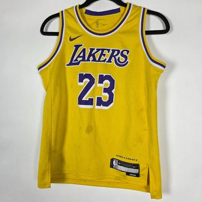 Nike NBA Los Angeles Lakers Lebron James icon Edition Youth Boys Medium Jersey - Image 1 of 4