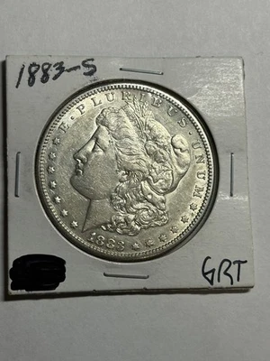 1883-S Morgan Silver Dollar Nice AU+ Tough Date San Francisco Mint - Image 1 of 4