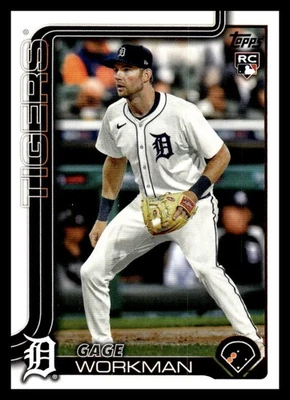 2025 Topps Update US118 Gage Workman, Detroit Tigers RC - Image 1 of 2