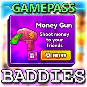 MONEY GUN GAMEPASS - Roblox Baddies 💎CHEAP • FAST DELIVERY⚡ - Picture 1 of 1
