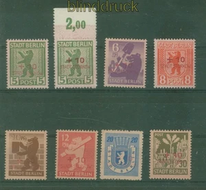 Lokalausgaben Storkow Mi # 1/8 postfrisch Aufdruckausgabe Wiederaufbau (59322) - Bild 1 von 1