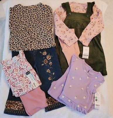 Ropa de bebé niña, talla 24 meses, lote de 9 piezas, Carters, Old Navy y más nueva con etiquetas y usada en excelente estado Foto 1 de 4