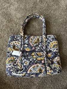 Vera Bradley Charmont Meadow lila Blumen große Vera Beuteltasche aus Baumwolle im Ruhestand - Bild 1 von 11