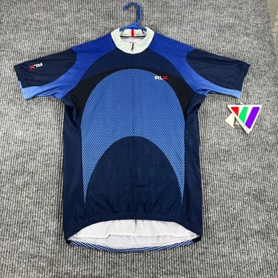 RLX Polo Deportivo Ciclismo Jersey Para Hombres Medio Azul Cremallera Completa Manga Corta Nuevo Foto 1 de 4