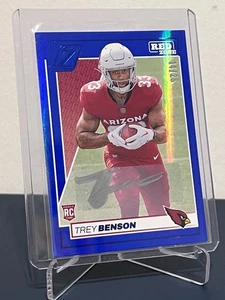 Trey Benson RC - Auto Red Zone Blue /25 - 2024 Panini NFL Zenith #193 - Bild 1 von 3
