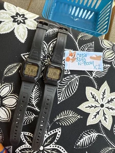 X2 Casio Watch Men 31mm Black Water Resist Alarm Digital 3240 W800 New Battery - Picture 1 of 4