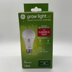 GE Grow Light -LED 9W -Advanced Red Light Spectrum High Output PPF 15 Bulb - A19 - Picture 1 of 4
