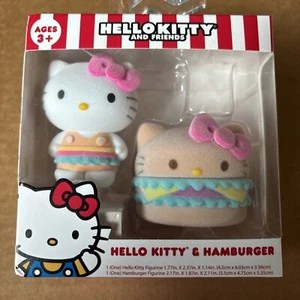 Hello Kitty and Friends Hamburger Flocked Figure Set 2.5" Sanrio - Picture 1 of 15