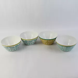 Set of 4 Mudhut Colorful Melamine Cereal Bowls 6" - Picture 1 of 5