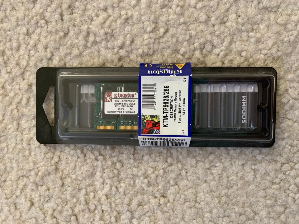 Kingston 256 MB PC2700 DDR-333 333MHz SO-DIMM Laptop Memory RAM KTM-TP9828/256 - Image 1 of 2