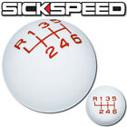 WHITE/RED VINTAGE SHIFT KNOB 6 SPEED SHORT THROW SHIFTER SELECTOR 10X1.25 S10
