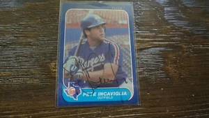 1986 FLEER PETE INCAVIGLIA AUTOGRPHED BASEBALL CARD - Picture 1 of 2