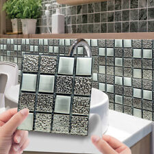 10X Kitchen 3D Tile Mosaic Wall Stickers Waterproof Bathroom Self Adhesive Decal