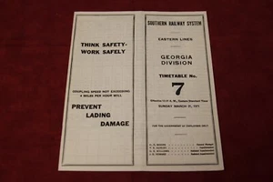 Southern Railway, Georgia Division Railroad Employee TimeTable, 1971 - Picture 1 of 4