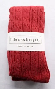 Little Stocking Co. Girls' Stretch Cable Knit Tights DM3 Redwood Size 5-6Y NWT - Picture 1 of 5