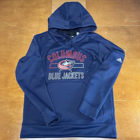 Columbus Blue Jackets Sweatshirt Women Medium Long Sleeve Pullover Hoodie Adidas Cover