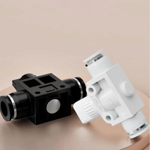 Válvula de control de flujo de acelerador regulador recto de plástico tubo neumático OD 4-12 mm - Imagen 1 de 15