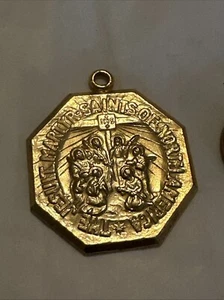 JESUIT MARTYR SAINTS NORTH AMERICA MEDAL Pendant AURIESVILLE NY COLISEUM VTG - Picture 1 of 4