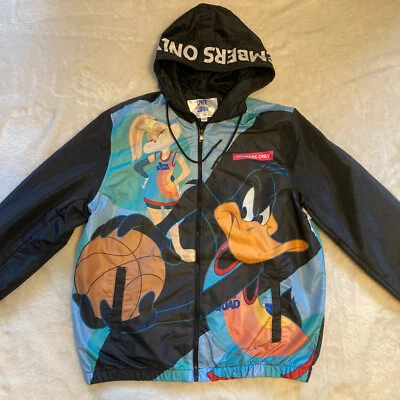 Members Only Windbreaker Jacket Space Jam Looney Tunes: Size Large Lebron James - Image 1 of 4