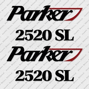 PARKER BOAT 2520 SL LOGO DECALS STICKERS Set of 2 9" LONG - Picture 1 of 3