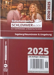 1 Schlemmerblock / Gutscheinbuch 2025, Segeberg/Neumünster & Umgebung - Neu - Bild 1 von 1