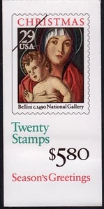 Scott #BK202A (2710a) Madonna (Christmas) Booklet Of 20 Stamps - MNH - Picture 1 of 2