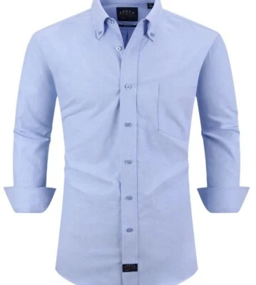 Eagle Shirtmakers Dress Shirt NIP Stretch Neck Blue Oxford Button Down Size 3XL - Image 1 of 4