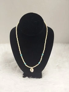Puka Shell Necklaces W/Turquoise Beads & Shell Extender Clasp (18" To 22") BNWT! - Picture 1 of 4
