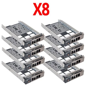 8X Neu 3.5" SAS SATA HotSwap Hard Drive Tray Caddy Fo Dell 58CWC 058CWC DE - Afbeelding 1 van 8