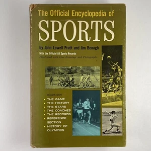 THE OFFICIAL ENCYCLOPEDIA OF SPORTS by Pratt & Benagh 1964 HCDJ vintage - Picture 1 of 12