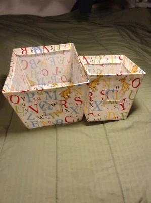 Dr Seuss Trend Lab Storage Cubes Set Of 2 Large 18"x14"x10" VGC - Image 1 of 4