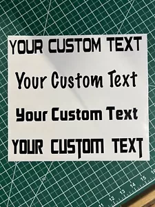 Custom Text Vinyl Decal Lettering Numbers Shapes Sticker Window Business - Picture 1 of 12