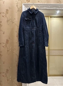 MIU MIU Vintage Rare Denim Dress Coat / y2k 2000’s Denim Size 48 - Picture 1 of 9