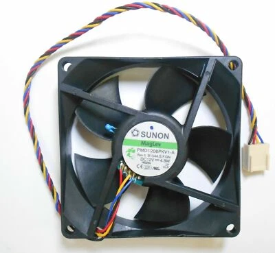 Sunon PMD1208PKV1-A  DC12V 4.8W 80x80x20mm 4 Pin  Case/CPU Cooling Fan  - Image 1 of 3