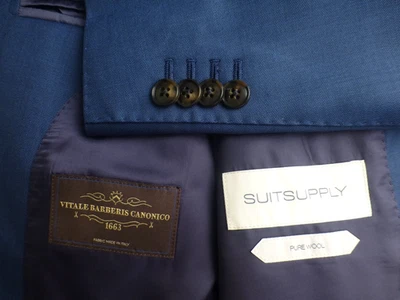 Suitsupply Blazer 44S Blue Excellent Condition Italian Fabric Suit Jacket Slim - Image 1 of 4