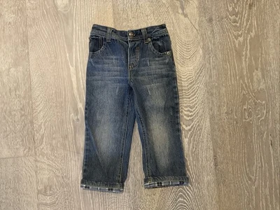Koala Kids Blue Jeans With Plaid  Bottoms Size 24 Months - Image 1 of 4