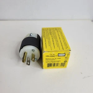 Hubbell HBL5266C Straight Blade Plug Insulgrip 2 Pole 3 Wire 15A 125V 5266C NEW - Picture 1 of 3