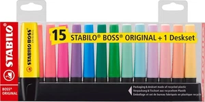 Stabilo Boss Original Marcador de Textos Juego de Mesa 15 Unidades Luz Y - Imagen 1 de 2