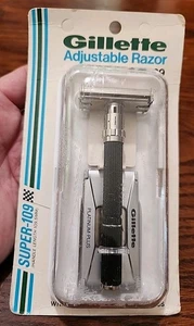 NOS Gillette Super 109 Adjustable Razor R2 Date Code. Box Has Wear. - Picture 1 of 8