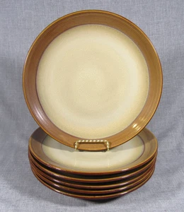 Sango Roma Caramel Set of 6 Dinner 11" Plates Stoneware Brown #4815 - EUC - Picture 1 of 7