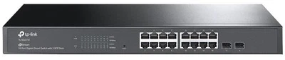 TP-LINK JetStream Switch 16 Port Gigabit Pintar dengan Slot SFP (2) - Image 1 of 3