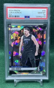 2024-25 Panini Prizm Luka Doncic Silver Cracked Ice #89 PSA GEM MT 10 - Picture 1 of 5