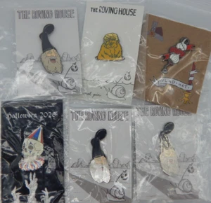 LOT OF 6 PINS - The Roving House LMTD Clown Skull Art Vermin Trump Garlic EF695 - Picture 1 of 8