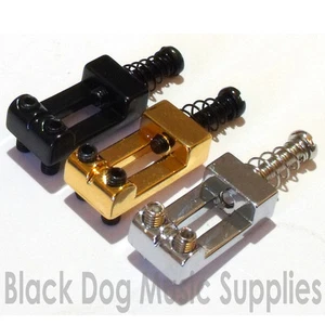 Single individual strat electric guitar bridge saddle in chrome, Black or gold - Picture 1 of 5