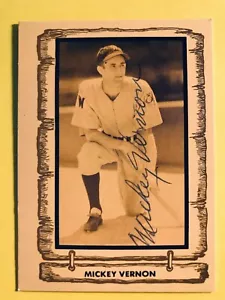 SIGNED MICKEY VERNON 1982 CRAMER SPORTS BASEBALL LEGENDS AUTOGRAPH DECEASED - Picture 1 of 2