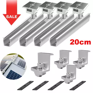 Supporto 20 cm pannello solare lamiera trapezoidale tetto piano montaggio fotovoltaico guida di fissaggio - Foto 1 di 18