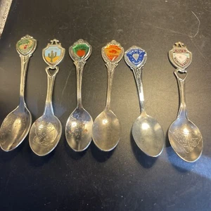 Miniature Spoons Souvenir Collection Lot of 6 US Destinations NJ, SC, GA, AZ - Picture 1 of 13