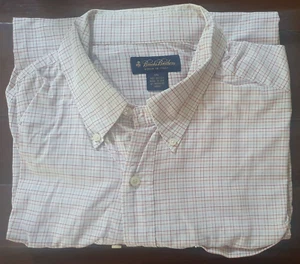 Brooks Brothers Herren Langarm Hemd weiß-blau-rot kariert - XXL - - Bild 1 von 3