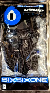 SixSixOne 661 Comp Gloves MTB Mountain Bike BMX Full Finger BLK/GRY Adult-SM - Picture 1 of 3